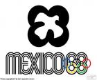 Logo en mascotte van de Olympische spelen van Mexico 1968, waar deelgenomen 5516 atleten uit 112 landen
