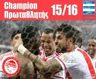 Olympiakos FC, kampioen van de Super League 2015-2016, Griekse voetbalcompetitie