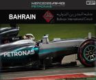 Lewis Hamilton, derde in de Grand Prix van Bahrein 2016 met zijn Mercedes