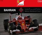 Kimi Räikkönen, tweede in de Grand Prix van Bahrein 2016 met zijn Ferrari