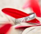 Mooie zilveren ring met twee harten, een goed cadeau voor Moederdag