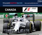 Valtteri Bottas, derde in de Grand Prix van Canada met haar Williams, eerste podium van het seizoen