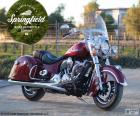 De grote Indian Springfield, met twee-cilinder motor van 1.811 kubieke centimeter