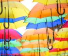 De paraplu is een object voor uzelf beschermen tegen de regen en een aanvulling van de mode, zijn er vele patronen en kleuren