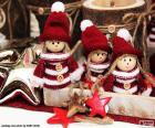 Drie kerst poppen