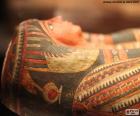 De mummie van farao van het oude Egypte. De Egyptenaren geloofden in leven buiten het graf en voor toegang tot het gemummificeerd moeten worden