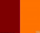 De vlag van Rome is verticaal verdeeld in twee gelijke delen een rood en de andere geel