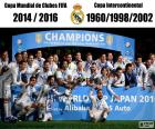 Real Madrid, kampioen van de FIFA Club World Cup in 2016, het overwinnen van de Kashima Antlers. De eerste is vijfvoudig wereldkampioen 1960, 1998, 2002, 2014 en 2016