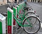 Bikesharing, verhuur van openbare fietsen in de stad Rome. Momenteel dit gesloten