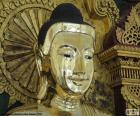 Hoofd Boeddha's goud