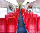 Interieur van een wagen trein