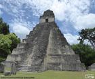 De Piramide van de Grote Jaguar of tempel is I van Tikal, een tempel van de Maya's in Tikal, Guatemala