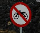 Verboden motorfietsen signaal