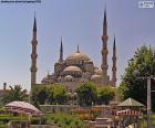 De Blauwe Moskee,  Sultan Ahmetmoskee is een van de grote moskeeën van Istanbul, gelegen in het deel van Europese, Turkije