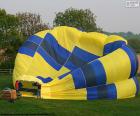 Voorbereiding van de hete lucht ballon