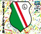 Het Legia Warschau, is de kampioen van het voetbal, de derde rechte titel van Poolse Ekstraklasa 2017-2018