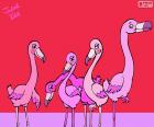 Prachtige Flamingo's van Julieta Vitali