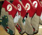 Kerst sokken vormen de adventkalender