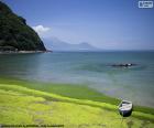 Mooi beeld van een strand op de het westenkust van Kyushu in Japan