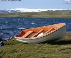 Boot op de Noorse kust