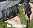 World Amateur Radio Day, 18 april. Er wordt momenteel geschat dat er ongeveer zes miljoen mensen over de hele wereld zijn die de radio delen