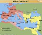 Kaart van het Byzantijnse rijk in de Middeleeuwen