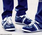 puzzel Blauwe sneakers