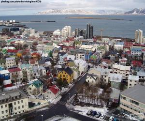 puzzel Reykjavik, IJsland