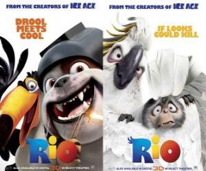 puzzel Rio film posters, met een aantal personages (2)