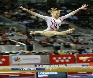 puzzel Ritmische gymnastiek - Oefening in de balk