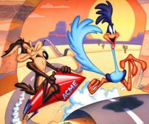 puzzel Road Runner en Wile E. Coyote