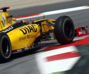 puzzel Robert Kubica - Renault - Barcelona 2010