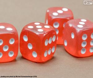 puzzel Rode dobbelstenen