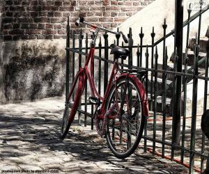 puzzel Rode fiets