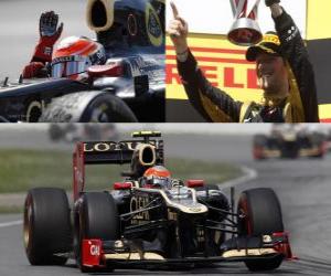 puzzel Romain Grosjean - Lotus - Grand Prize van Canada (2012) (2e plaats)