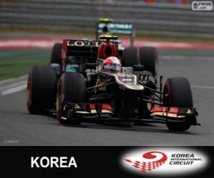 puzzel Romain Grosjean - Lotus - Grand Prix van Korea 2013, 3e ingedeeld