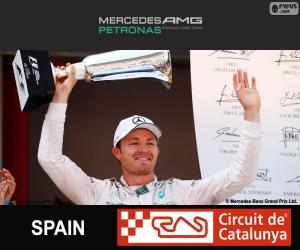 puzzel Rosberg G.P Spanje 2015