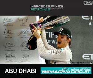 puzzel Rosberg Grand Prix van Abu Dhabi 2015