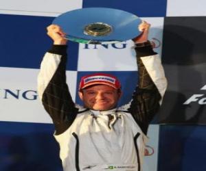 puzzel Rubens Barrichello in het podium