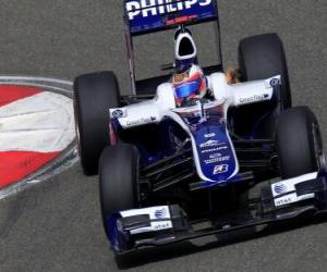 puzzel Rubens Barrichello - Williams - Shanghai 2010