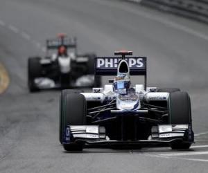 puzzel Rubens Barrichello - Williams - Monte-Carlo 2010