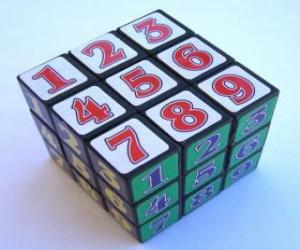 puzzel Rubiks kubus met  getal