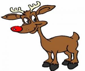 puzzel Rudolf, de rode neus reindee