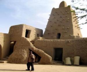 puzzel Sankore Moskee of Djingareyber Moskee in de stad Timboektoe in Mali