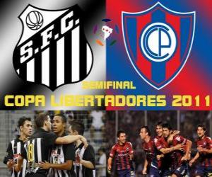 puzzel Santos FC - Cerro Porteño. Halve finale Copa Libertadores 2011