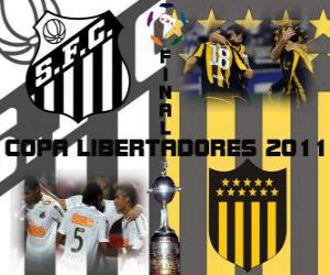 puzzel Santos FC - Peñarol Montevideo. Definitieve Copa Libertadores 2011