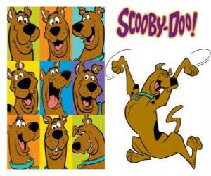 puzzel Scooby-Doo, de Duitse dog ras hond dat spreekt de meest beroemde en de held van vele avonturen
