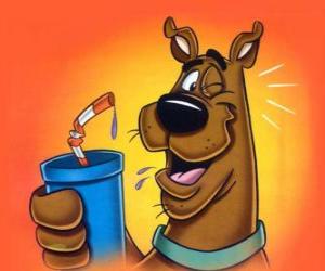 puzzel Scooby Doo met een drankje