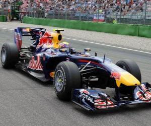 puzzel Sebastian Vettel - Red Bull - Hockenheimring 2010