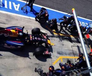 puzzel Sebastian Vettel - Red Bull - Monza 2010